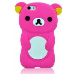 Wholesale iPhone 5 5S 3D Bear Case (Hot Pink)